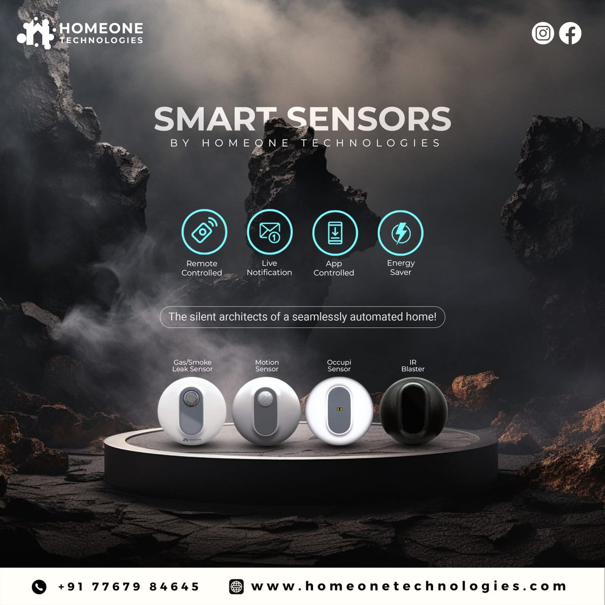 Home1Technology's tweet photo. Our advanced Smart Sensors are equipped with additional capabilities beyond traditional sensors. Call us to know more ☎️7767984645
Visit us: https://t.co/FlDY4dLfSG
#homeone #homeonetechnologies #smarthome #homeautomation #sensors #iot #motionsensor #irblaster #madeinindia https://t.co/0wy2jSkSmR