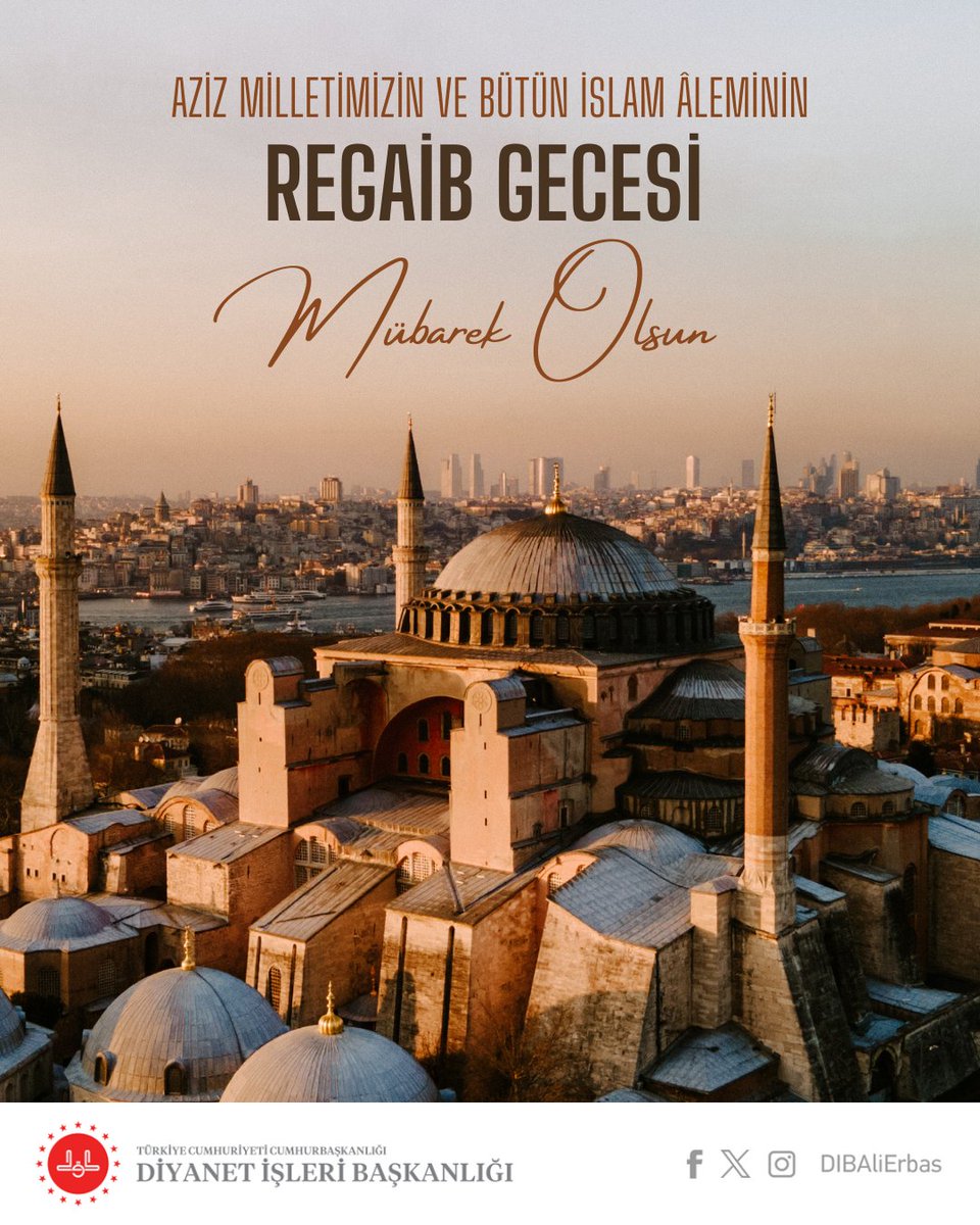 Aziz milletimizin ve bütün İslam âleminin Regaib Gecesini tebrik ediyorum.

Regaib Gecesi ve içinden geçtiğimiz mübarek zaman dilimlerinde Dünyanın farklı bölgelerinde zulüm gören Müslüman kardeşlerimizi ve gerek sınırlarımızın içinde gerekse ötesinde vatanımız, milletimiz,
