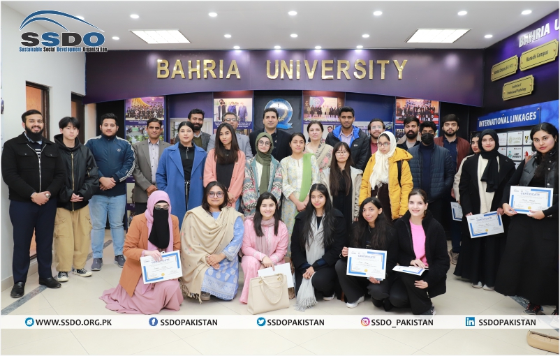 Peer activities of 'The Migrant Project,' implemented by SSDO in Bahria University Islamabad, aim to achieve the main objective of amplifying women's voices in migration decision-making.
#MeraTumharaMustaqbil #womenempowerment #traffickinginpersons #smugglingofmigrants…