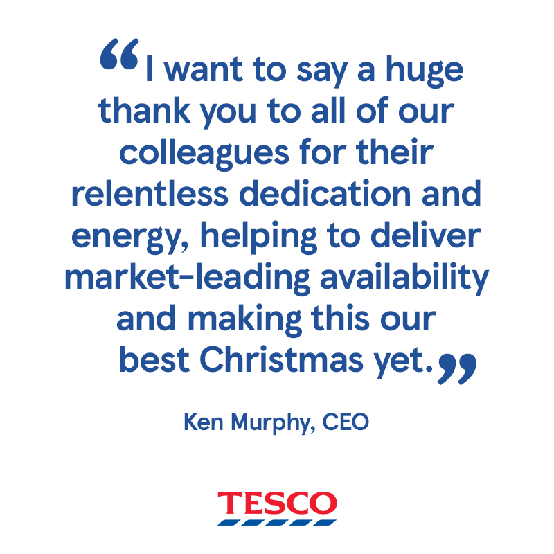 Tesco Q3 and Christmas Trading Statement 23/24.

Read more here: bit.ly/41T8cqh