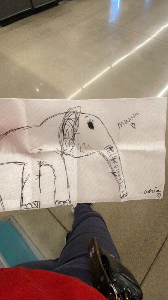 adriarhurst's tweet photo. I drew this for my crush because he loves elephants https://t.co/KEtnTcr8pM