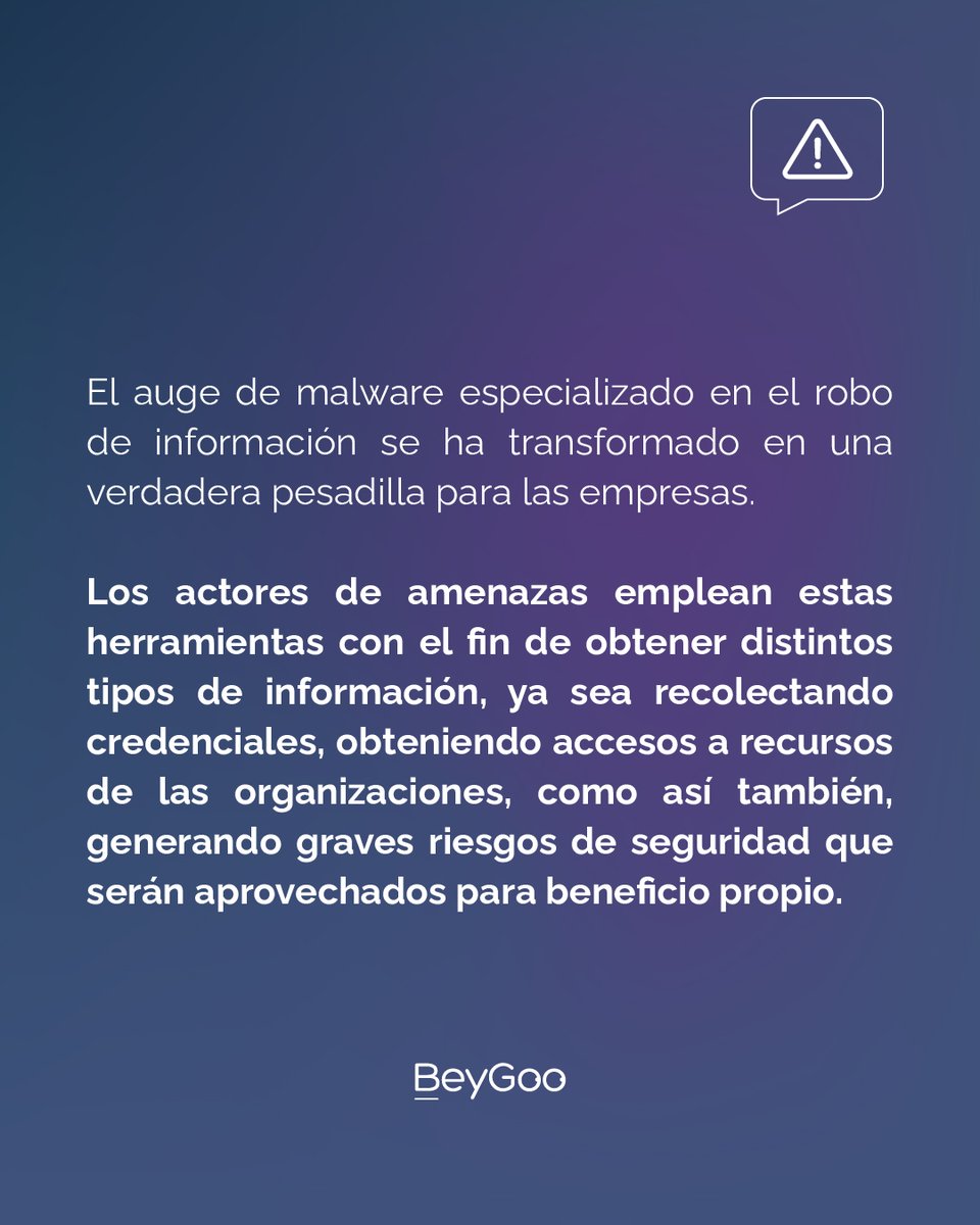 BeyGooApp's tweet photo. ALERTA #INFOSTEALER ‼️
¿Conoces si tu empresa tiene credenciales expuestas?
En BeyGoo podemos ayudarte a identificar si existen cuentas comprometidas de tu empresa por este tipo de #malware y prevenir fugas de información.
.

 ➡️ https://t.co/ARjDIgUDqk
.
@emilianox https://t.co/O3AaxUOwnG