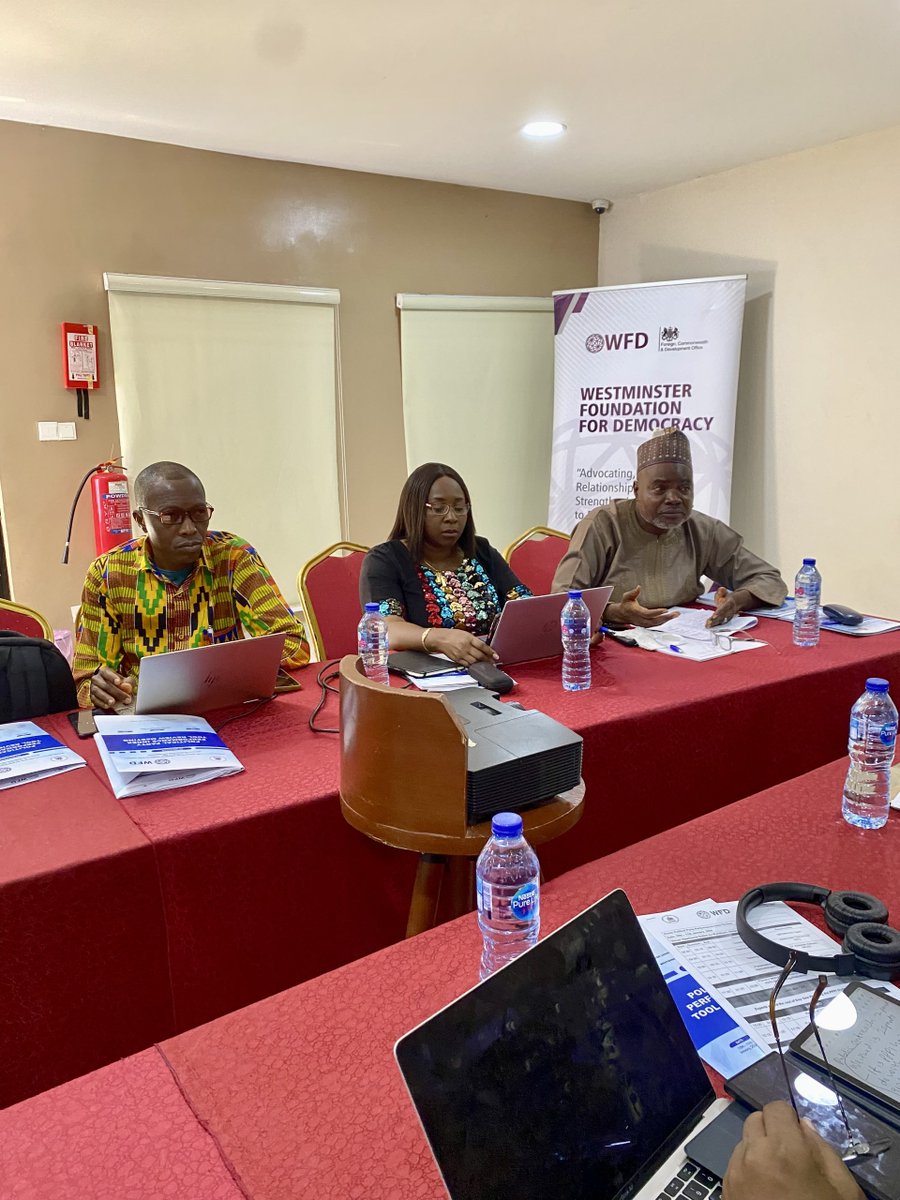 WFD_Nigeria's tweet photo. Abuja, Nigeria: 2-day session on Political Party Performance Index (#PPPI) underway! Insights from WFD and @nildsnigeria experts shaping strategies for enhanced political performance. Advocating for inclusion and driving reform in Nigeria's politics. #PoliticalReform #Inclusion https://t.co/aACff8bdqo