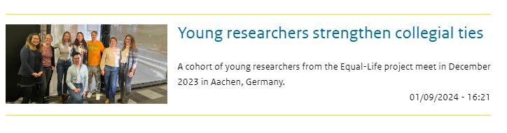 Six of Equal-Life's PhD students got together strengthening their personal and interdisciplinary ties🤝
This news item shares their experience and takeaways as young #researchers in the #exposome field: equal-life.eu/en/news/young-…

<a href="/horizonEU/">Horizon Europe 🇪🇺</a> #EHEN #humanexposome #H2020 #HorizonEU