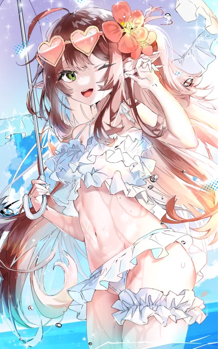 水着テンニンカ#ARKNIGHTS #ArknightsFanArt #アークナイツ 再掲