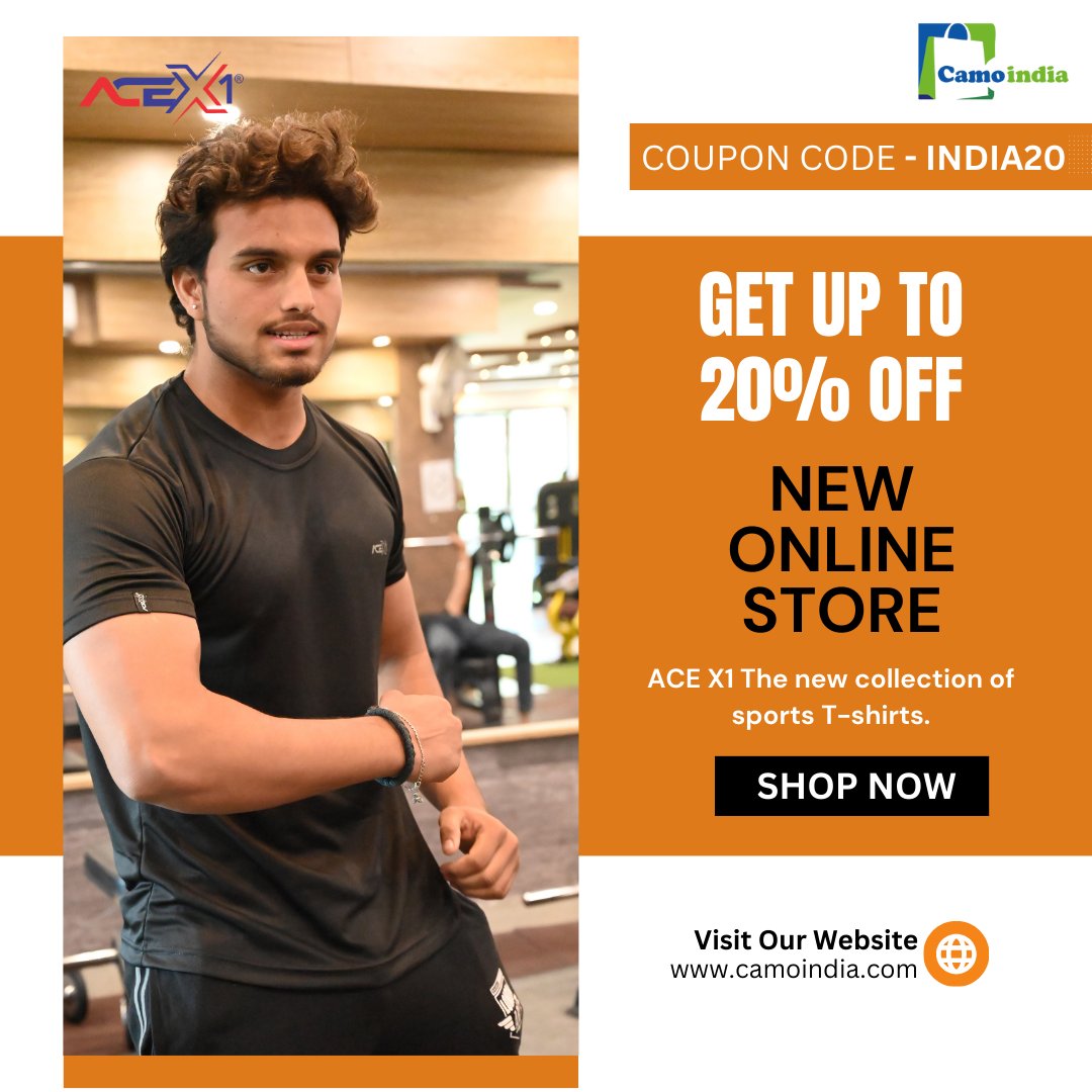 CamoIndia's tweet photo. ACE X1 The new collection of sports T-shirts.

🛍️ Shop Now!
https://t.co/QJm3BYM1Sd

#camoindia #camoindiafashion #camoindiaonline #camoindiastore #store #shopping #x1 #acex1 #ci #footwearfashion #footwear #sportwear #india https://t.co/eGFDveXfhA
