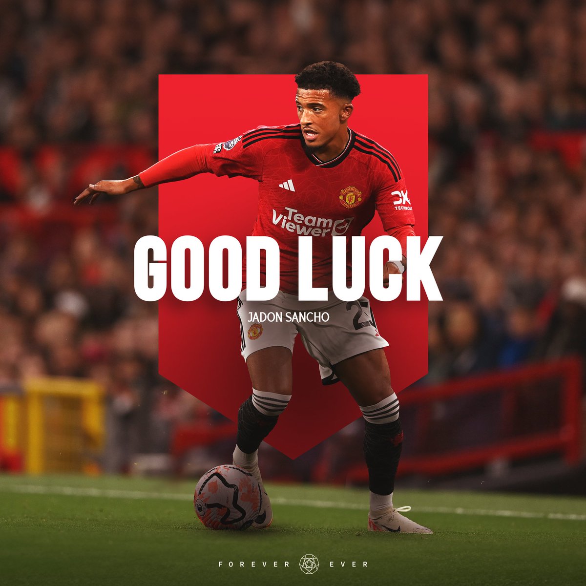 ManUtd's tweet photo. ℹ️ We can confirm that Jadon Sancho has joined Borussia Dortmund on loan until the end of the season. 

Good luck for the rest of 2023/24, Jadon 🔴

#MUFC