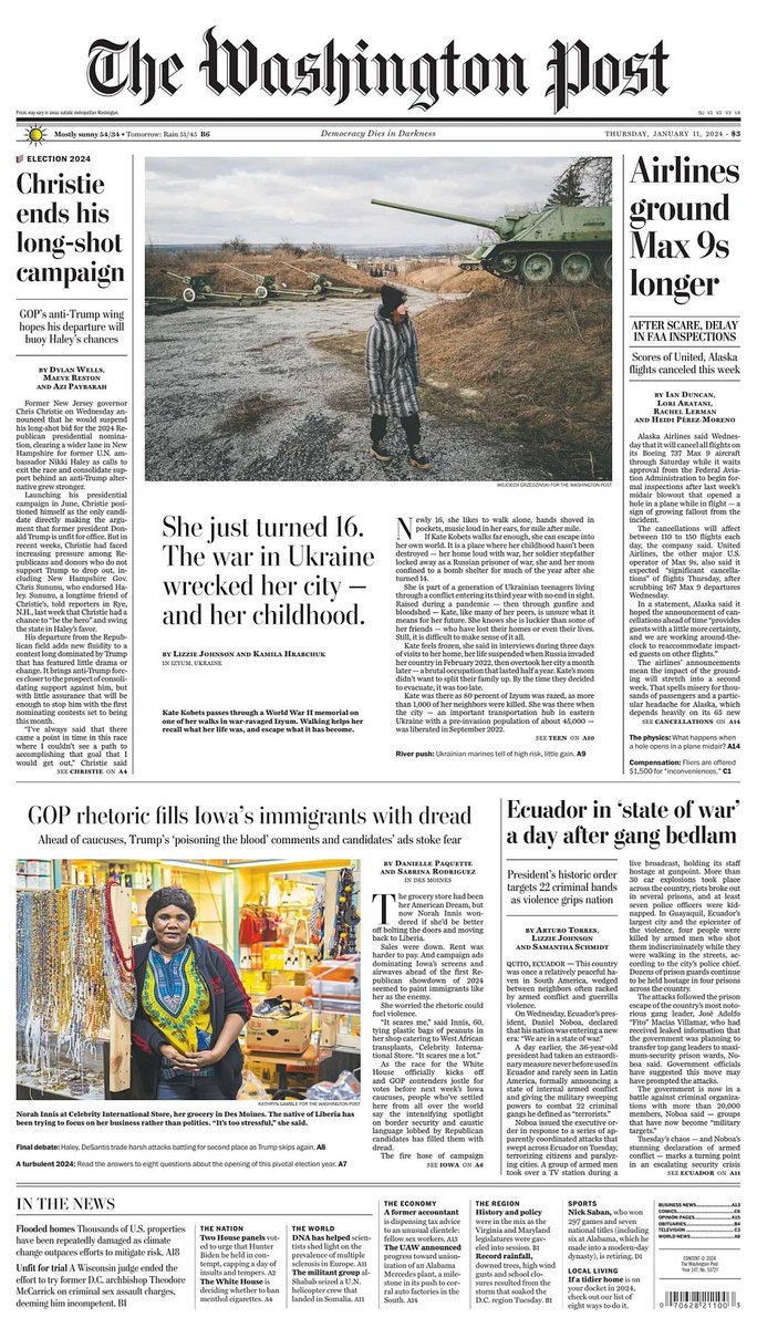 🇺🇸 She Just Turned 16. The War In Ukraine Wrecked Her City & Her Childhood ▫Newly 16, she likes to walk alone, hands shoved in pockets, music loud in her ears, mile after mile ▫@lizziejohnsonnn @kamihrabchuk ▫tinyurl.com/yvhrprqo 🇺🇸 #frontpagestoday #USA @washingtonpost