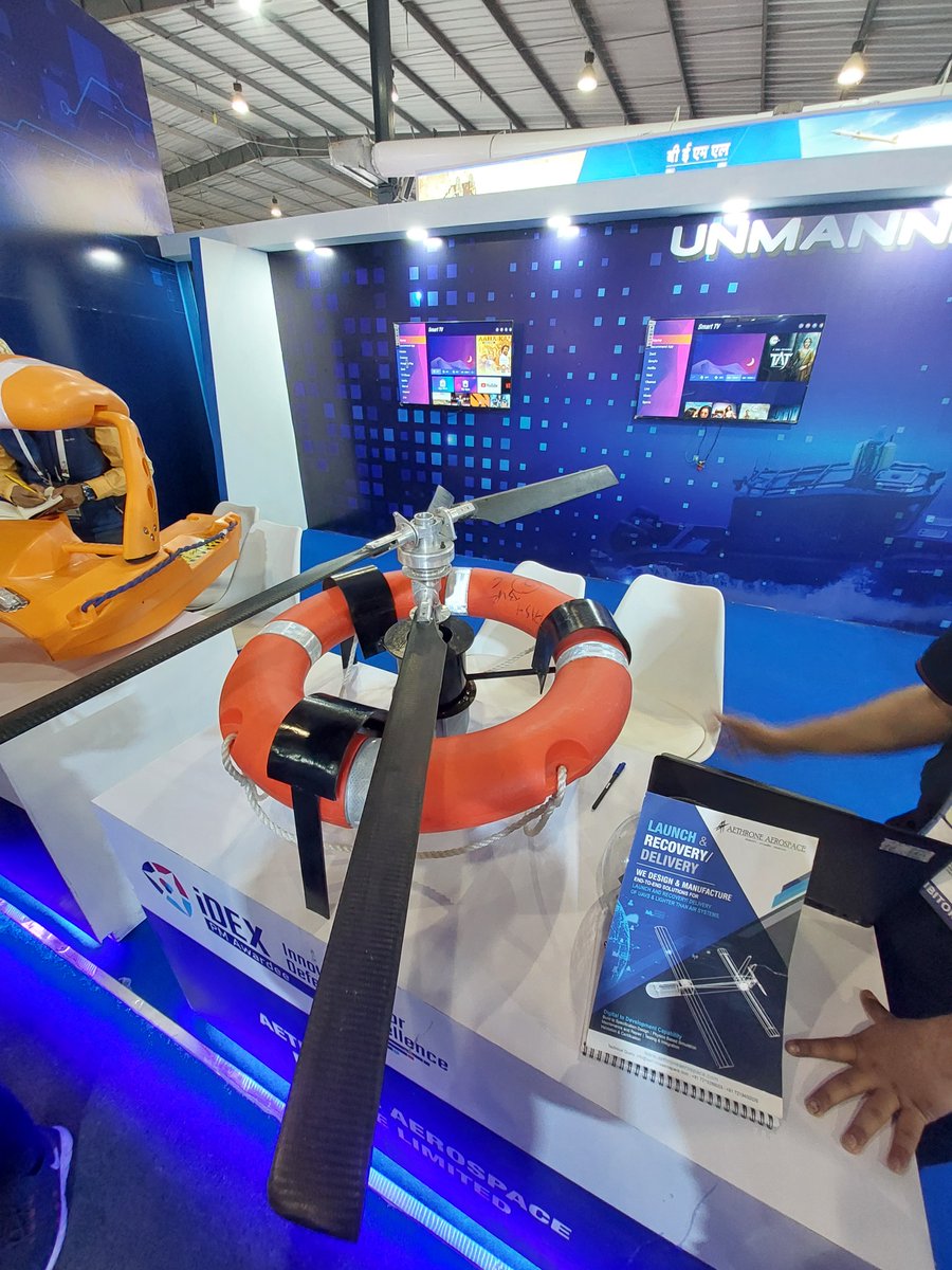 ReviewVayu's tweet photo. We are at Vibrant Gujrat!

Covering the event for us are our friends @lca_tejas_ and @JenilP1819 with the smiley faces-- thanks guys!

In the photos is the rescue drone by Aethrone Aerospace Pvt Ltd--- 18 km range and for the Indian Navy!

1/2 https://t.co/zpE6ldrKy8