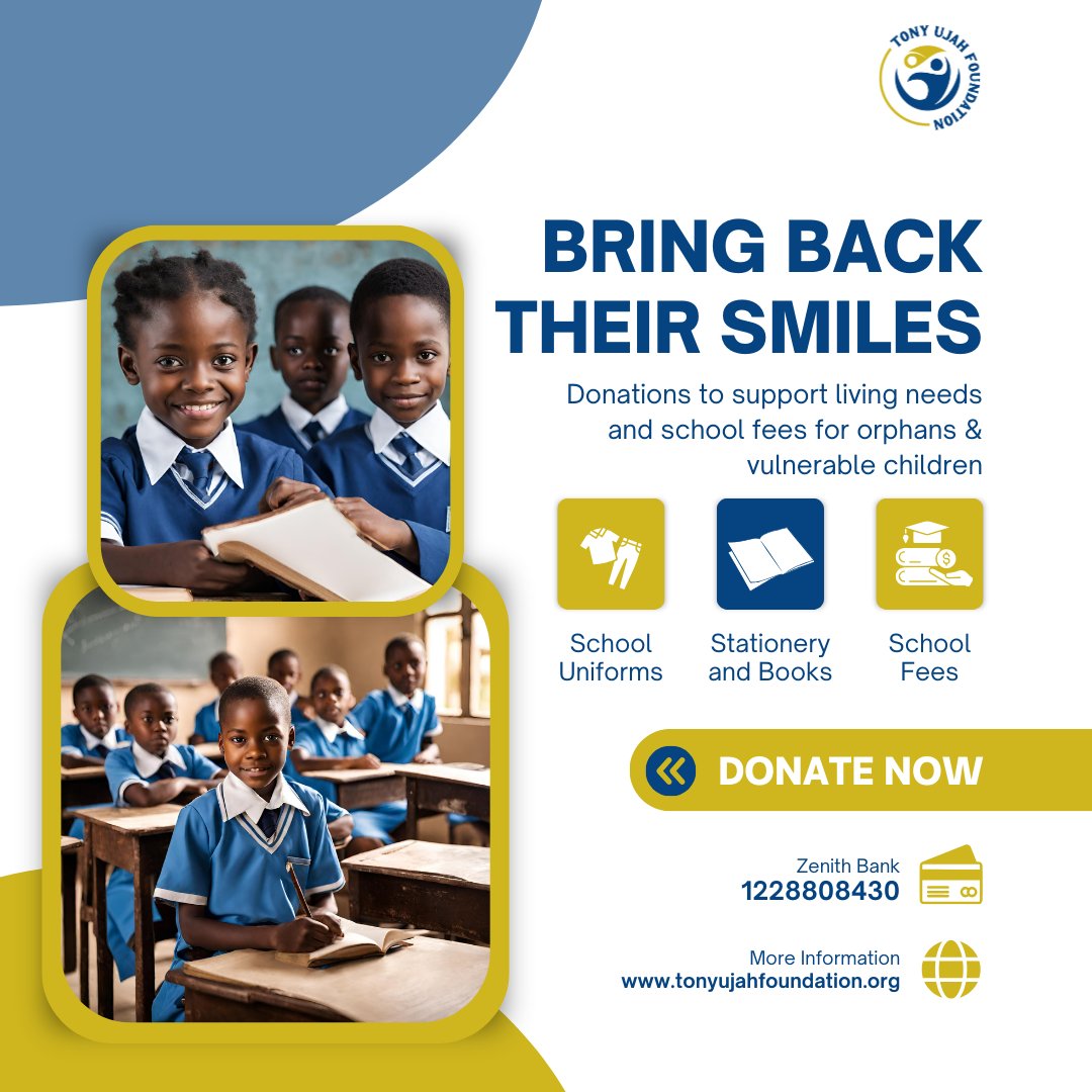 theTUFoundation's tweet photo. Dear friends and supporters,
As school resumes this January, We've launched the #Edu4Kids Campaign to transform the lives of young minds in our community. 
📷 How You Can Help:
📷 Donate: Your contribution, big or small, fuels education opportunities for kids.
📷
#Edu4Kids https://t.co/YjQpk9Ir74