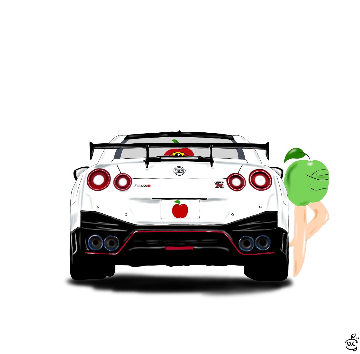 NISSAN GT-R R35×りんごの神様🍎
アイデンティティともいえる4連丸型テールランプ
このおしりたまりませんね

#冬の創作クラスタフォロー祭  #イラスト好きと繋がりたい  #絵描きさんとつながりたい  #illust    #NISSAN #gtr #r35 #r35gtr #nismo #sformula  #f1jp #RTした人全員フォローする