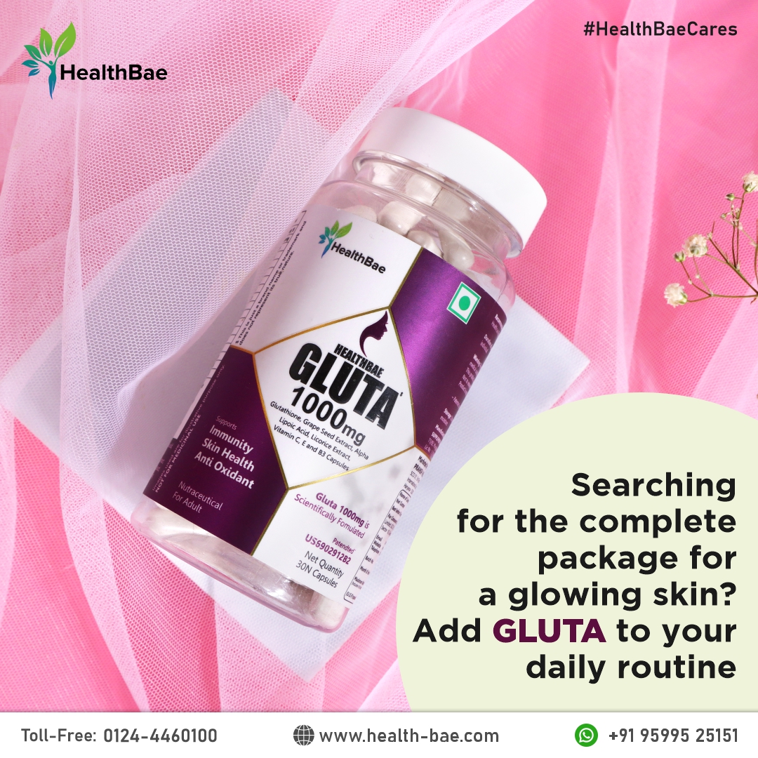 HealthBaeIndia's tweet photo. Illuminate your beauty from within with Gluta's radiance-boosting skincare! ✨ 👸🏻

Say hello to brighter, healthier skin with our powerful formula. 🚀🔝

Visit https://t.co/YvHkGckclT for more or connect with us at +91 95995 25151
Delivering all over India!
.
.
.
#HealthBae #skin https://t.co/H0VBoxilZI