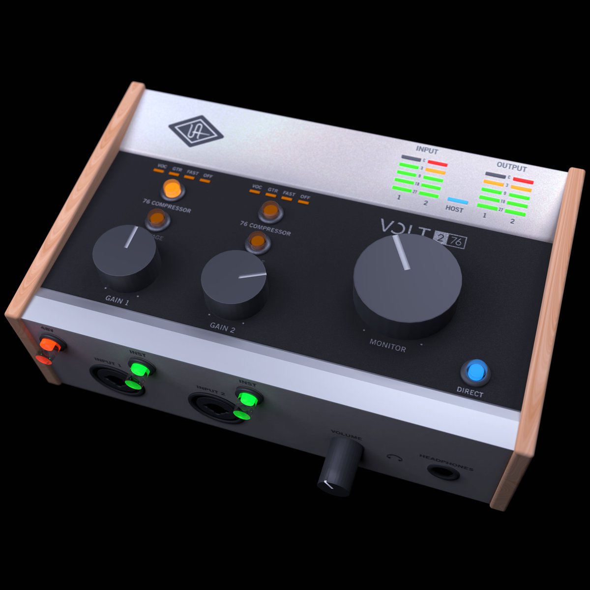 oyry_o's tweet photo. デザインに一目惚れしたので、Blenderで作ってみました！
#b3d #UniversalAudio #VOLT276 https://t.co/KpBl3hrMit