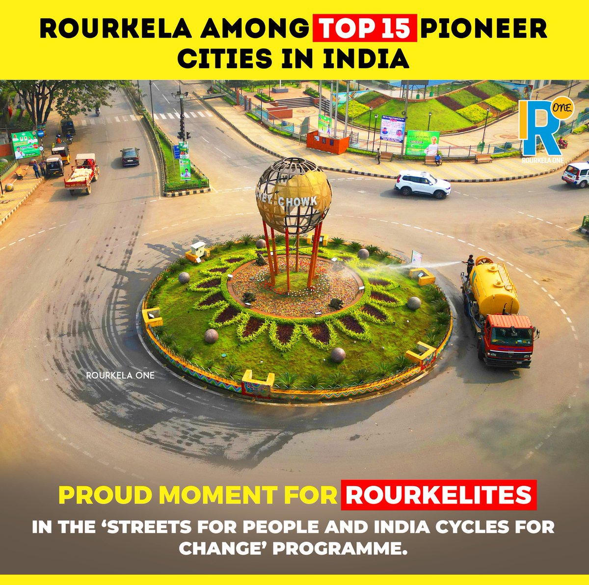 rourkelaone's tweet photo. Rourkela has emerged among the top 15 pioneer cities within the country in the ‘Streets for People and India Cycles for Change’ programme. This programme has been conducted by the Union Ministry of Housing and Urban Affairs and ended recently. https://t.co/eKbKxUJp25