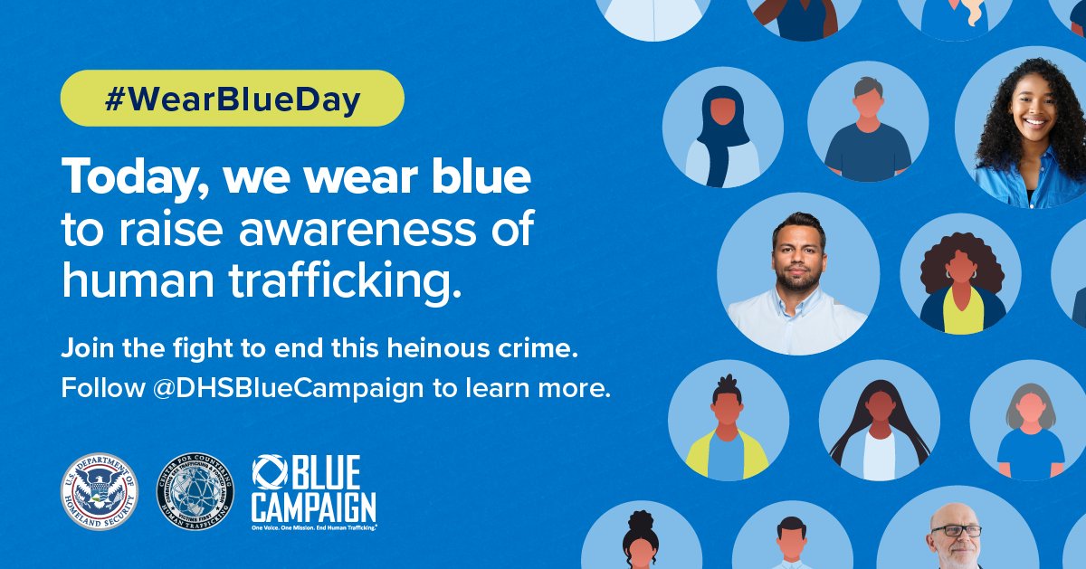 TxSchoolSafety's tweet photo. Human trafficking affects thousands of Texas youth each year. Learn more about human trafficking and how you can help at https://t.co/tu3hcX0DhP. #HumanTraffickingPreventionMonth #WearBlueDay https://t.co/V2KK4vnXOz