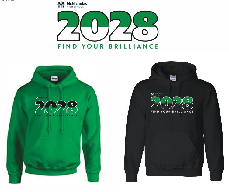 Class 2028 hoodies &amp; crews have arrived!! Open today, Thursday 1/11 2-5pm! Available IN STORE ONLY!💚🖤 <a href="/mcnicholashs/">McNicholas HS</a> <a href="/mcnathletics/">McNicholas Athletics</a> @mcnickalumni <a href="/futurerockets/">McNicholasAdmissions</a>