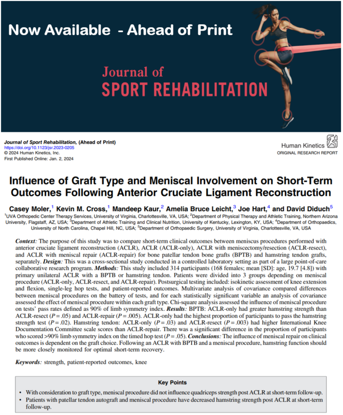 ow.ly/ofWm50QoAC5
@JoeHartUVA <a href="/Kaur_mandeep6/">Mandeep Kaur</a> <a href="/David_Diduch/">David Diduch</a> <a href="/AmeliaSBruce/">Amelia Bruce Leicht</a> <a href="/uvahealthnews/">UVA Health</a>
#ACLR #Meniscus #Outcomes