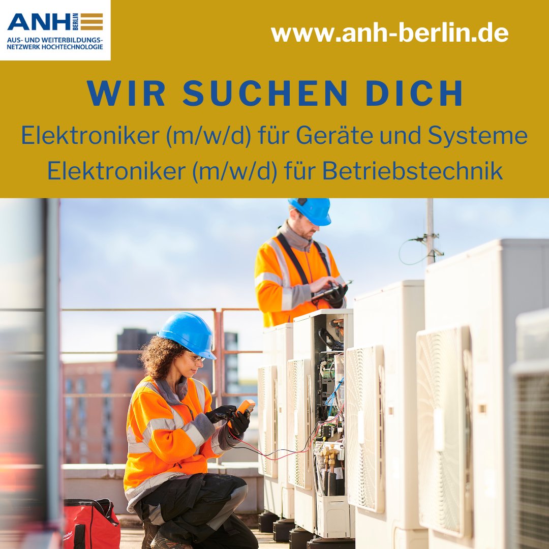 anh_berlin's tweet photo. Du bastelst + tüftelst gern? Dann bewirb dich:  https://t.co/mDmdedGixq Du lernst als #Elektroniker Grundlagen von Elektronik, Messtechnik + Informatik,  d.h. Stromlaufpläne lesen, einzelne Bauteile + komplette Systeme herzustellen, Komponenten zu programmieren + zu verbauen . https://t.co/fb0U8HxcEd