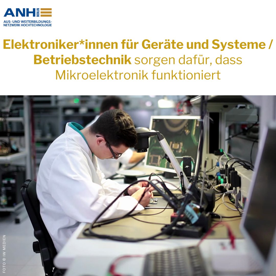 anh_berlin's tweet photo. Du bastelst + tüftelst gern? Dann bewirb dich:  https://t.co/mDmdedGixq Du lernst als #Elektroniker Grundlagen von Elektronik, Messtechnik + Informatik,  d.h. Stromlaufpläne lesen, einzelne Bauteile + komplette Systeme herzustellen, Komponenten zu programmieren + zu verbauen . https://t.co/fb0U8HxcEd