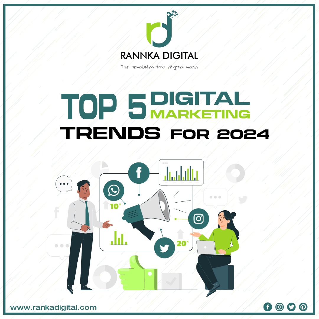 DigitalRanka's tweet photo. Staying ahead in 2024 with Rannka Digital!🚀
Dive into the future of marketing as we unveil the Top 5 Digital Trends✨ shaping the landscape.
.
Ready to elevate your brand❓ Let's ride the wave of innovation together❗
.
#rannkadigital #digitalmarketingagency #DigitalSuccess https://t.co/vVmjOkwRwy