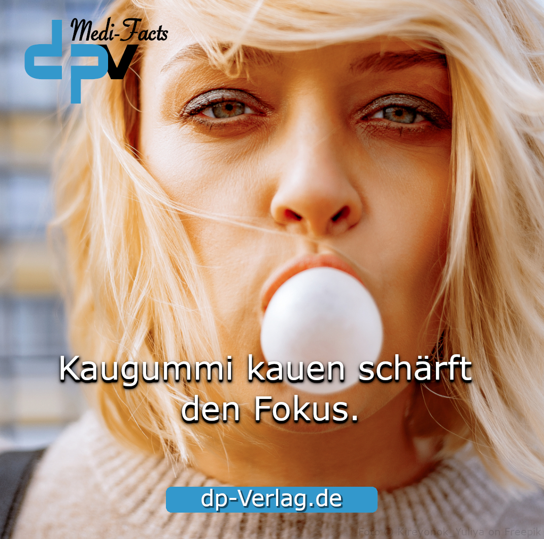 DPVerlag's tweet photo. Das Kauen von Kaugummi kann den Blutfluss zum Gehirn erhöhen, was wiederum die mentale Wachsamkeit fördert.
#dpv #HeimatderGesundheit #deutscherpatientenverlag #Medifacts #Gesundheit #Orthopress #Kaugummi #Fokus #Aufmerksamkeit #Gehirnaktivität #Kaugummikauen #Konzentration #Hirn https://t.co/hyYHb7u5dO