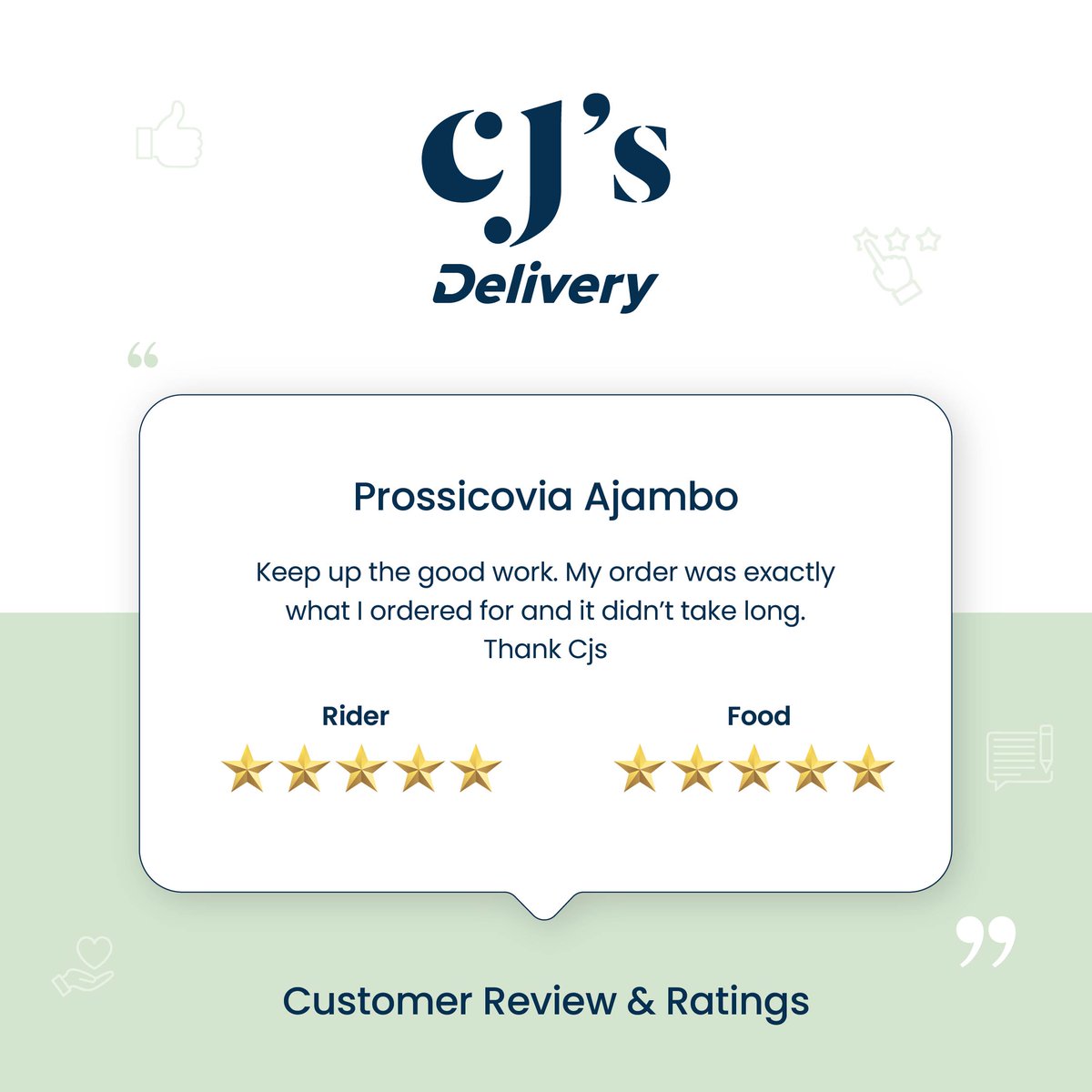 CJs__256's tweet photo. 🌟 Your feedback fuels our growth! ⚡️Download CJ's app now, place an order, and share your thoughts with us through reviews. Let's build something amazing together! 📲👍
#cjs
#CJsApp https://t.co/EECLxq0Hod