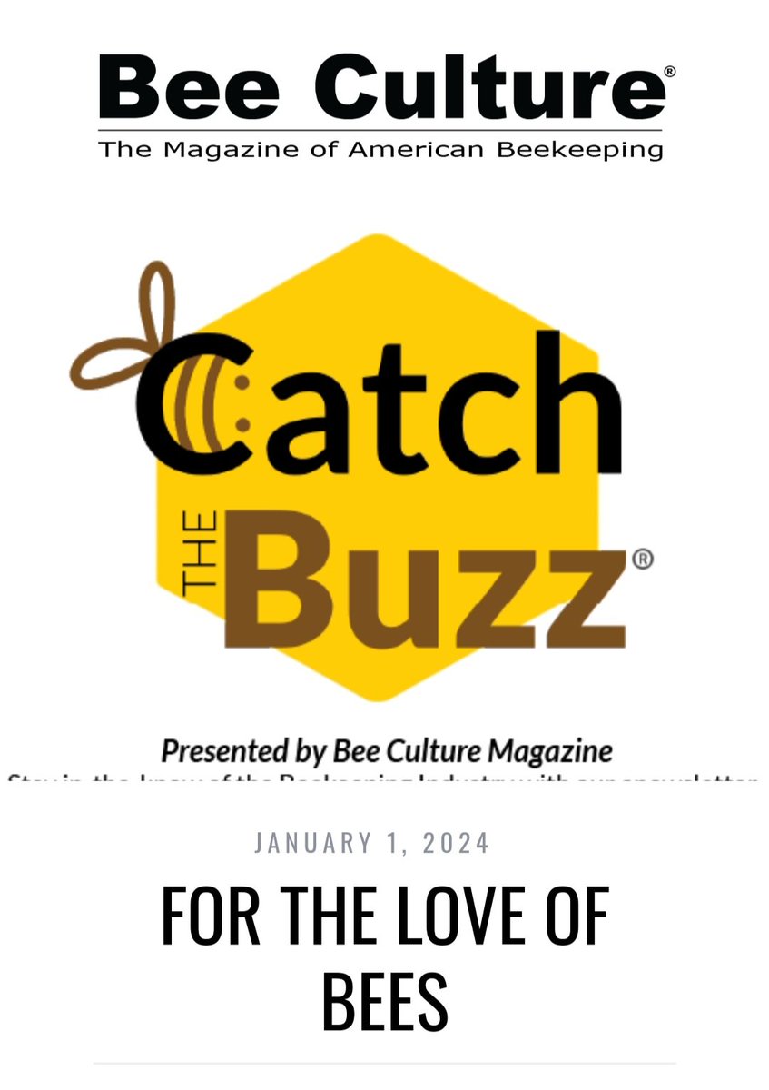 Thrilled my research informed #American @beeculture article 'For The Love of Bees' exploring #regionalindustrialculture and #Entrepreneurship #practices of #commercial & #hobbyist #beekeeper #innovation #ecosystem @UWAresearch @GeoPlan_UWA @CRC_HBP beeculture.com/for-the-love-o…