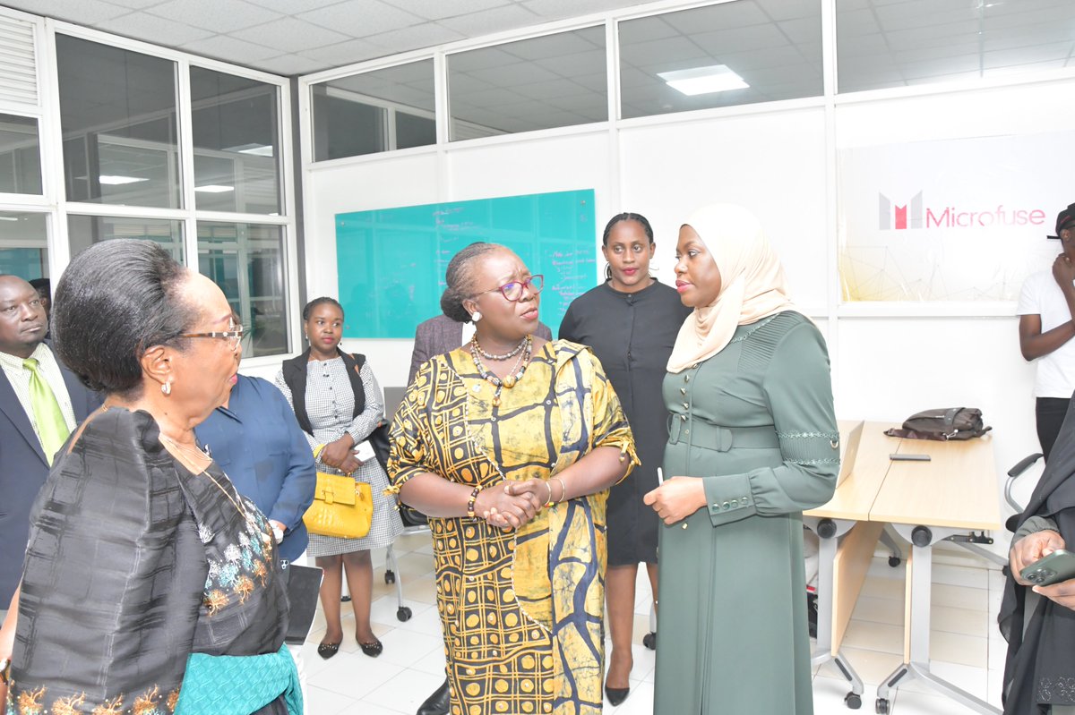 UNDPUganda's tweet photo. Today, the State Minister of ICT, @Hon_Ssebugwawo, PS - @azawedde and  @UNDP Resident Rep, @ElsieAttafuah have launched the refurbished and rebranded National ICT hub.

The Hub is revamped and ready to ignite the dreams of young innovators. #DigitalUG #UNDP4Uganda https://t.co/bFnAXos9sb