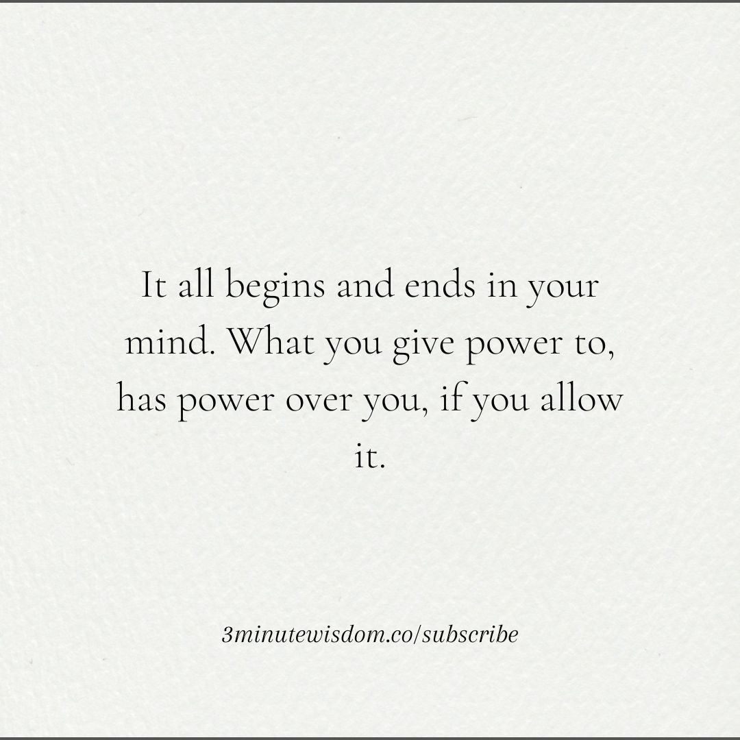 3minutewisdom's tweet photo. Control your thoughts; control your life. https://t.co/9e2lKd5TBE