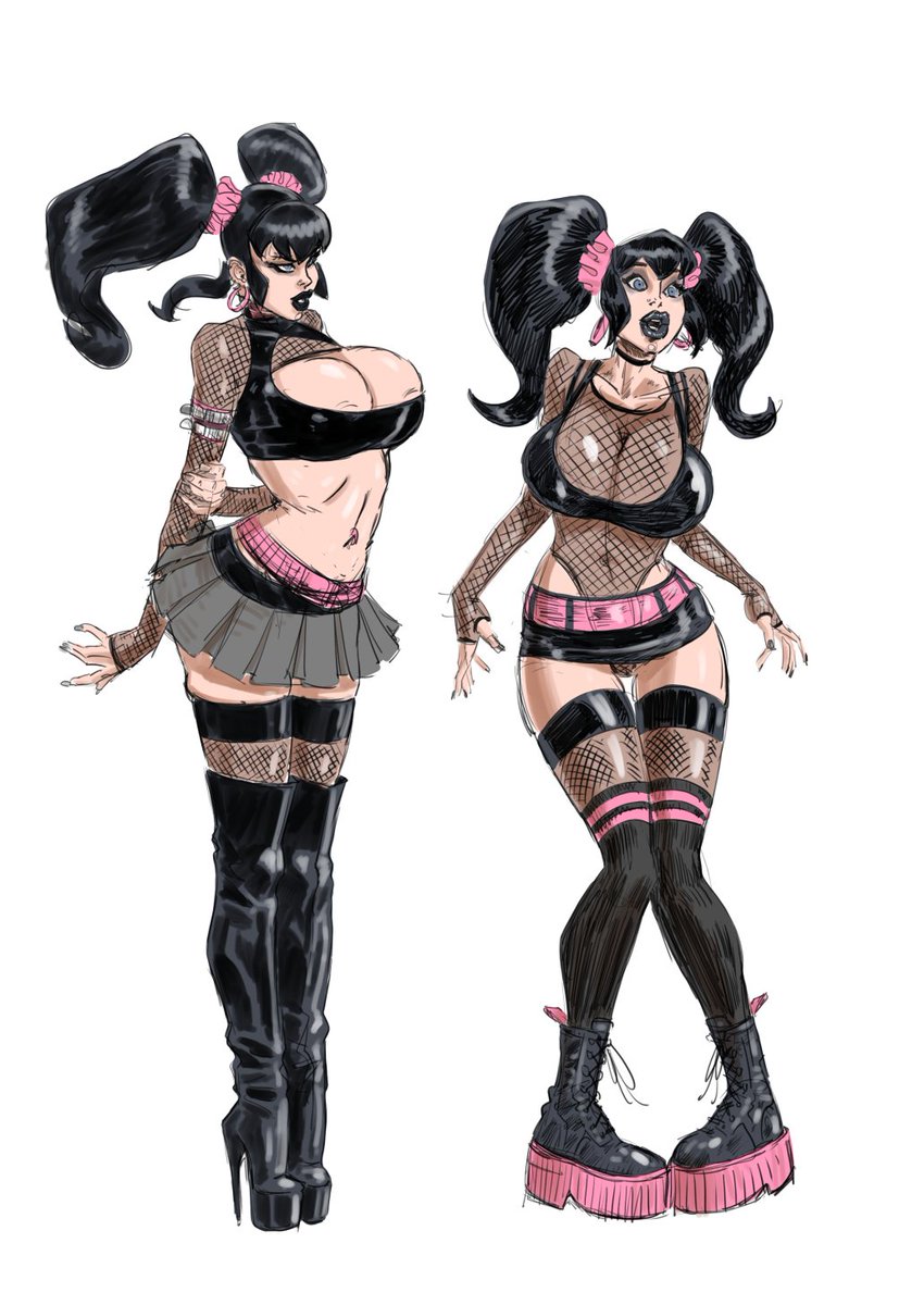 SheMash8's tweet photo. Character info:  age 23 goth bimbo completely limitless she can be smart but prefers to play the bimbo https://t.co/0lWC04wXux