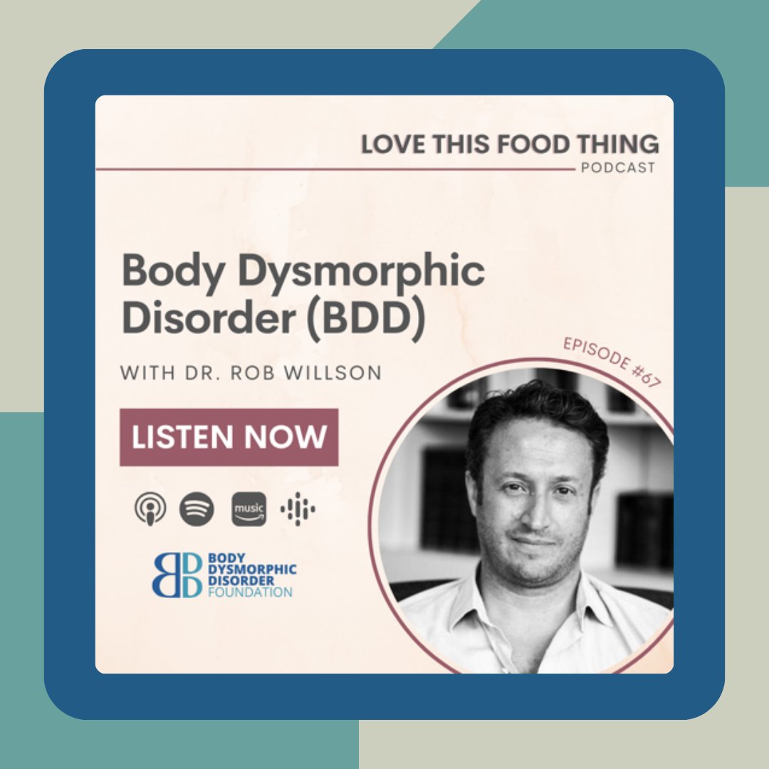 Check out Love This Food Thing's new Podcast episode, with our Chairman Dr. Rob Willson and host, Jemma Richards. They explore CBT, the impact of early experiences, differentiating between BDD and body image concerns and much more! 🎧 Listen on your preferred platform.