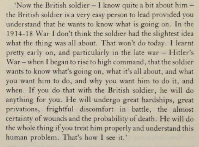 Monty at his finest … talking to senior Sandhurst cadets in 1965: