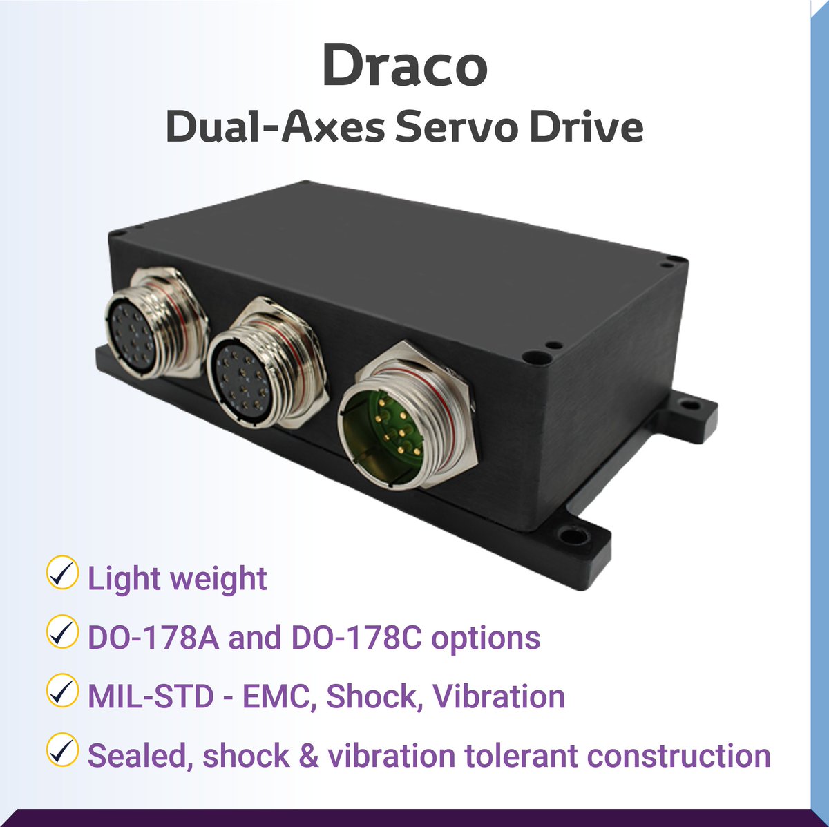 Olsen Actuators & Drives (@olsenactuators) on Twitter photo Olsen and <a href="/MotionEsi/">ESI Motion</a> bring you The DRACO Dual-axes Servo-Drive. Designed for precision military, aviation, automotive, robotics & industrial applications where size and weight are critical.
Discover more here… bit.ly/3UQleQY
#PowerElectronics #Aerospace #Defence Olsen and <a href="/MotionEsi/">ESI Motion</a> bring you The DRACO Dual-axes Servo-Drive. Designed for precision military, aviation, automotive, robotics & industrial applications where size and weight are critical.
Discover more here… bit.ly/3UQleQY
#PowerElectronics #Aerospace #Defence