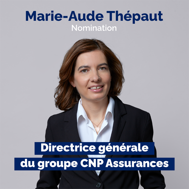 CNP_Assurances's tweet photo. [#Nomination] 🥁 Marie-Aude Thépaut est nommée directrice générale (CEO) de @CNP_Assurances.
Elle succède à @StephDedeyan, pour déployer le projet stratégique du Groupe de développement ambitieux  sur l’ensemble de nos marchés en France et à l’international. 👏

Plus d'infos ⤵️