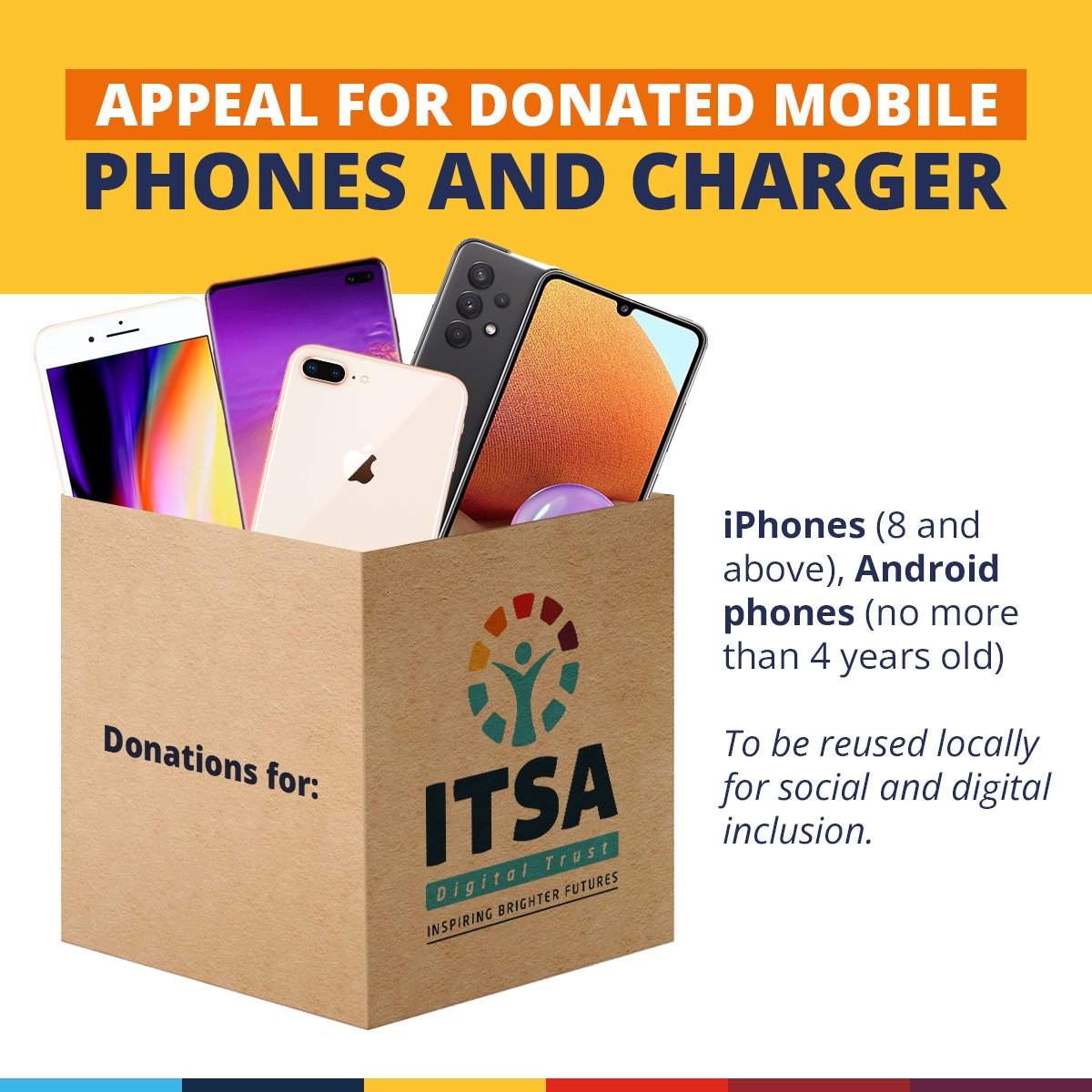 Are you upgrading your phone? We will reuse it and give someone the gift of technology for social and digital inclusion projects in #Gloucestershire