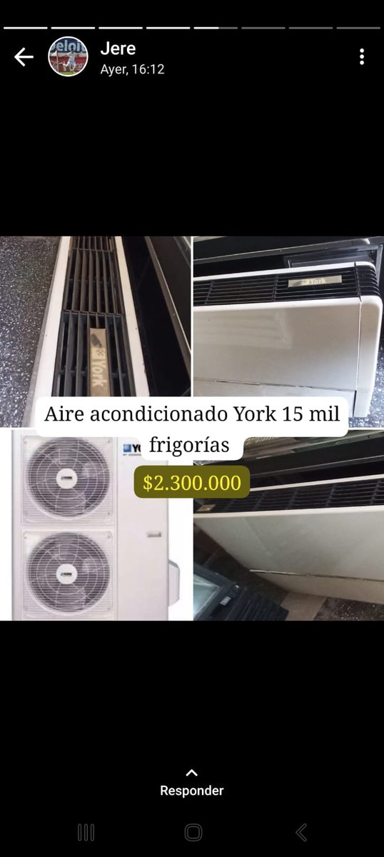 JerePine's tweet photo. Aire acondicionado York 15 mil frigorías frío sólo, funciona mejor que la selección en el mundial...se retira por Boulogne, San Isidro. Acepto efectivo, mercado pago, Skrill. RT 🙏 https://t.co/8URI2RAG8t