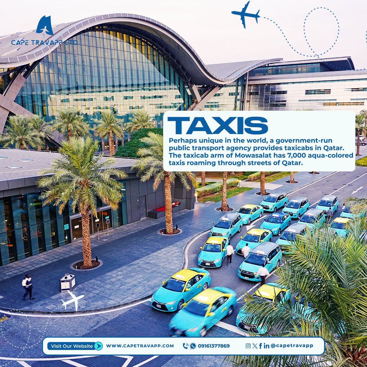 capetravapp's tweet photo. Explore Qatar seamlessly: Glide on the efficient train, hop on sleek trams, cruise via buses, or zip around in taxis. Your journey, your choice β Qatar's diverse transit options make every move a breeze. ππππ
#qatartransit #efficienttravel #capetravapp #fyp #viral https://t.co/aSDIjtICxr