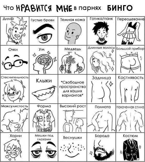 Но мне нравится вообще все все это, какие то признаки больше, какие то чуть слабее, но мужчины прекрасны и привлекательны в своем разнообразии 🤤🤤🤤
А в свободный слот добавила бы схожее чувство юмора