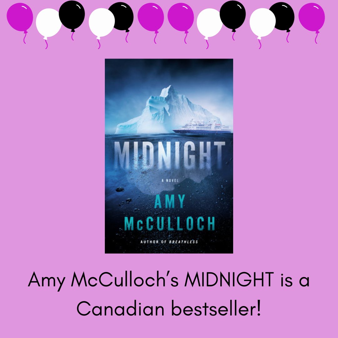 We’re delighted for @amymcculloch as her new thriller MIDNIGHT storms into the Canadian bestseller chart at #7 following its publication last week. thestar.com/entertainment/…