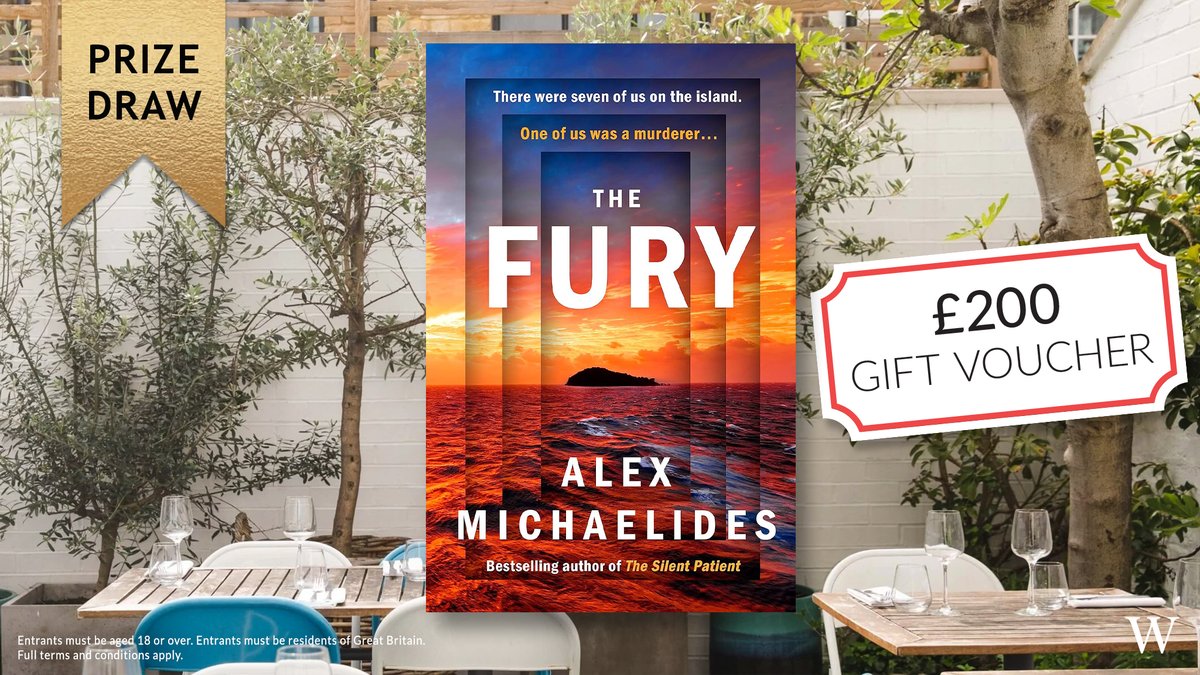 Waterstones's tweet photo. To celebrate the release of The Fury - the brilliant new thriller from author of The Silent Patient @AlexMichaelides - we're giving away a £200 voucher for the Mazi Greek restaurant in Notting Hill! Details here: https://t.co/HW3BzhwuAO https://t.co/w3LJgDLhLR