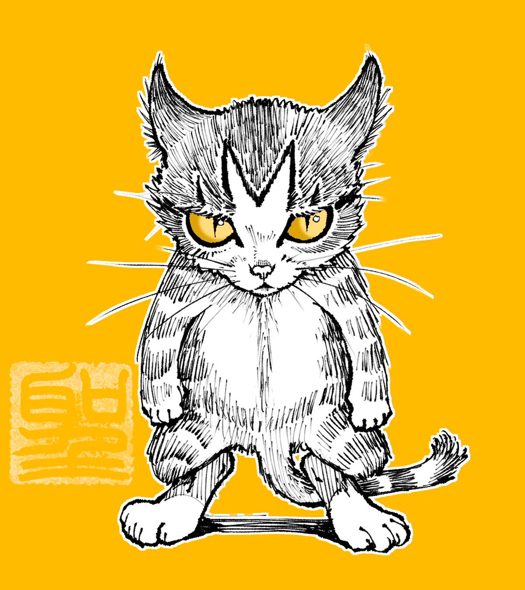 「おはこんばんちは!「どうにゃ、怖いにゃろ?」 」|CatCuts ✴︎日々猫絵描く漫画編集者のイラスト