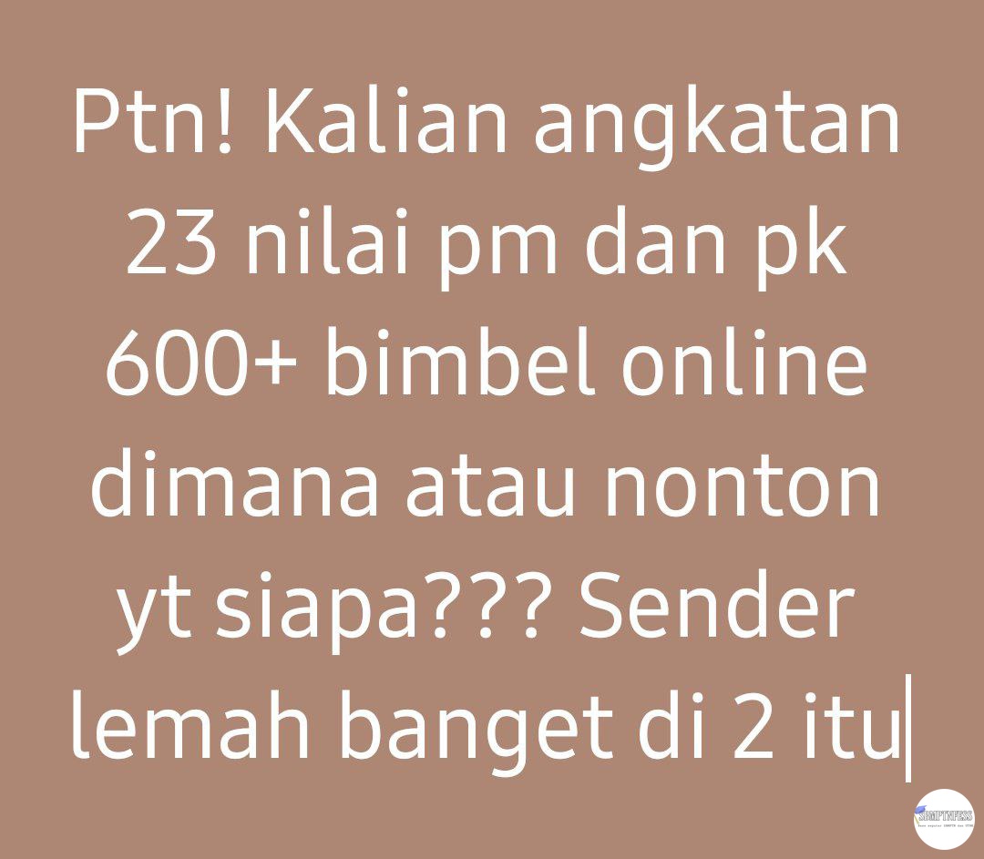 sbmptnfess's tweet photo. Ptn! Ayo sharing pengalaman kalian yang skor utbk nya tinggi https://t.co/yTX9kMfivj