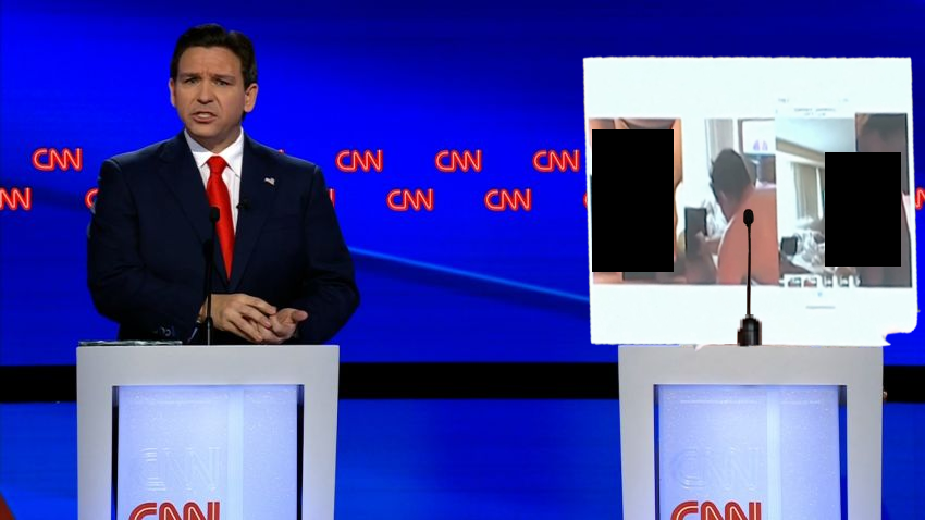 The #GOPDebate was a slam dunk, as Governor DeSantis bravely stood his ground while debating pictures of Hunter Biden's penis.