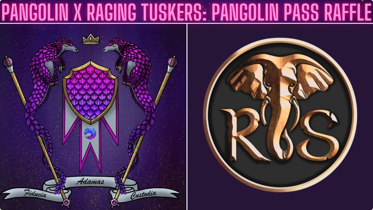 🥳We have been chosen!! 

⬇️Join <a href="/PangolinCardano/">Pangolin Protocol</a>'s Discord to enter a raffle based on your holdings in Raging Tusker Society!  

⚖️This will be weighted based on your holdings so delist to maximize your odds!  This Pangolin Pass NFT will get you into the $SCALE mint and more!