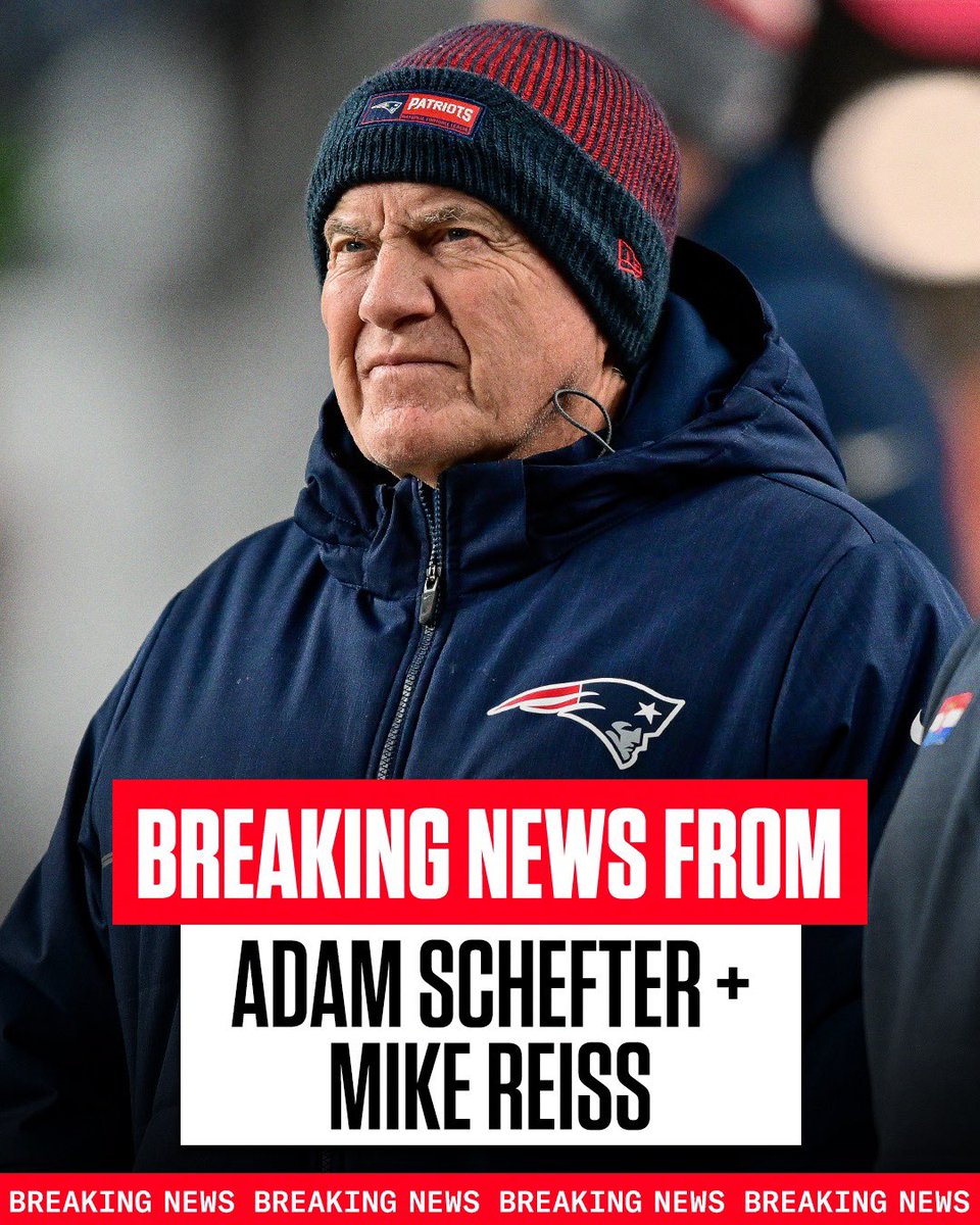 Breaking: Bill Belichick and the New England Patriots are expected to part ways today after a remarkable 24 seasons together, ending an unmatched run in NFL history that included six Super Bowl titles, league sources tell <a href="/AdamSchefter/">Adam Schefter</a> and <a href="/MikeReiss/">Mike Reiss</a>