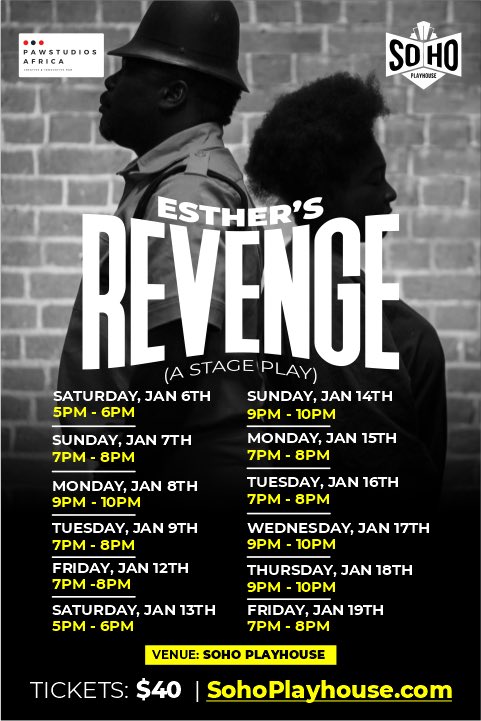 “An ambitious and affecting production, tackling some difficult and still important issues, and with a powerhouse of a central performance” (Fringe Review) 

Listed in “Top 10 Shows to See at Brighton Fringe 2023” by Sussex Muddy Stilletos

<a href="/Esthersrevenge/">#EsthersRevengePlay</a> <a href="/MuddyStilletos/">Muddy Stilletos</a>