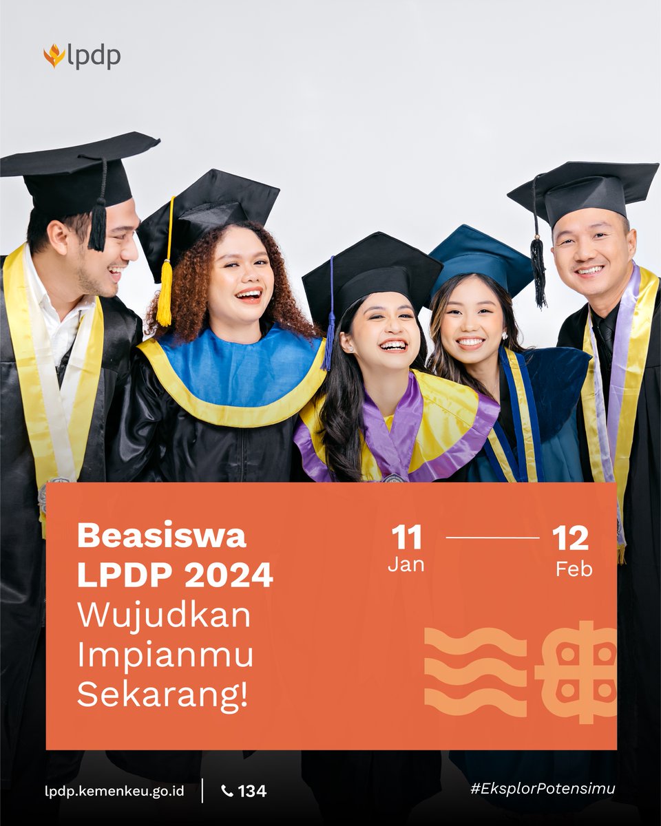 🚨JENG JENG JENG🚨
  
✨ Beasiswa LPDP 2024 Dibuka! 🚀
  
Semangaaat pagi para pejuang! ✨ 
Jadikan hari ini sebagai titik bersejarah untukmu, LPDPrens!
  
Beranikan diri untuk ambil langkah pertama menuju masa depan yang lebih baik 🌍✨

#DiriUntukNegeri #Beasiswa #Infobeasiswa