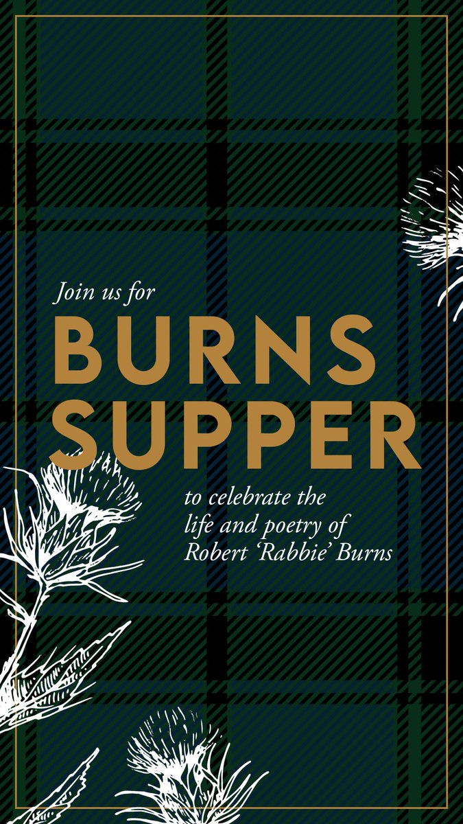 We are celebrating our most famous poet on 25th of January with a special Burns Supper.
 
"Some hae meat and canna eat,
And some wad eat that want it;
But we hae meat, and we can eat,
Sae let the Lord be thankit"
Selkirk Grace