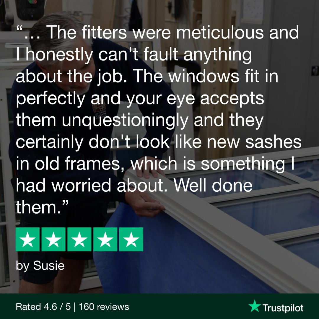SashWindowUK's tweet image. We recently received a review on @Trustpilot for new double glazed sashes that we installed into the existing window frames.

Are you looking to upgrade your timber windows or doors? Call us on 01344 868 668!
sashwindow.com

#EnergyEfficiency #SashWindows #TimberWindows