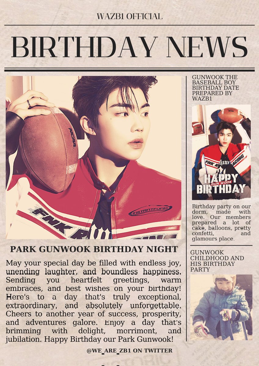 Sending you warmest wishes on your birthday, <a href="/gonnuk/">Park Gunwook.</a> along with heaps of laughter, love, and beautiful memories. Here's to a birthday brimming with blessings, success, and countless reasons to smile. Enjoy your day to the fullest!
